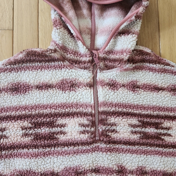 Old Navy Girls Sz 10 Sherpa Half Zip Hoodie Pullover Jacket Cozy Warm Fleece - Picture 5 of 9